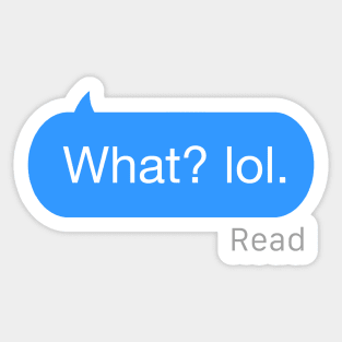 What Lol text Sticker